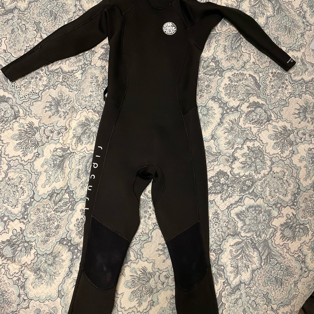 Rip Curl Dawn Patrol Black Wetsuit 3:2 Back Zip Women Size 4